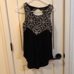 Black embroidered shirt